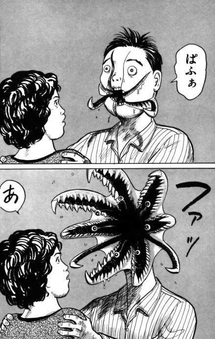 인간의 몸에 침투, 뇌를 지배하는데 성공한 기생수들은 이렇게 '식사'를 한다. 인간의 몸에 침투, 뇌를 지배하는데 성공한 기생수들은 이렇게 '식사'를 한다.